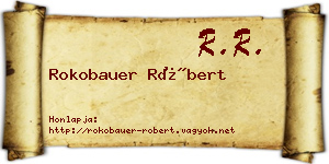 Rokobauer Róbert névjegykártya