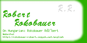 robert rokobauer business card